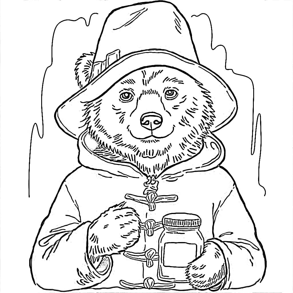 Kresba Paddington omalovánka