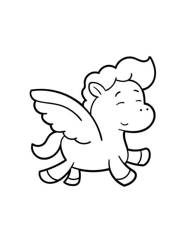 Kreslený Pegas omalovánka
