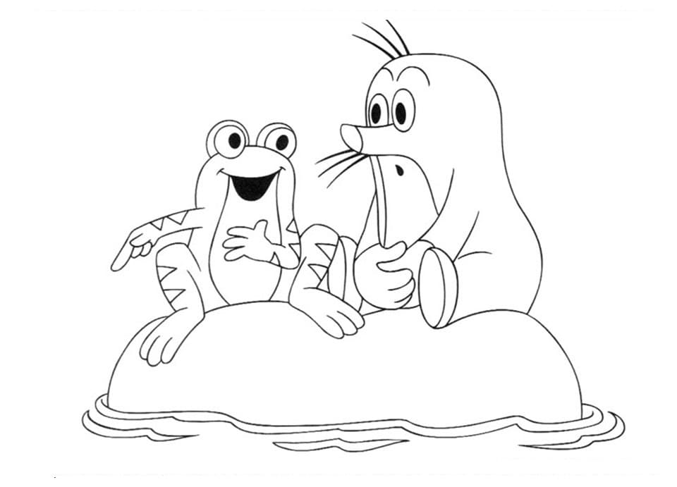 Krtek Obrázek omalovánka