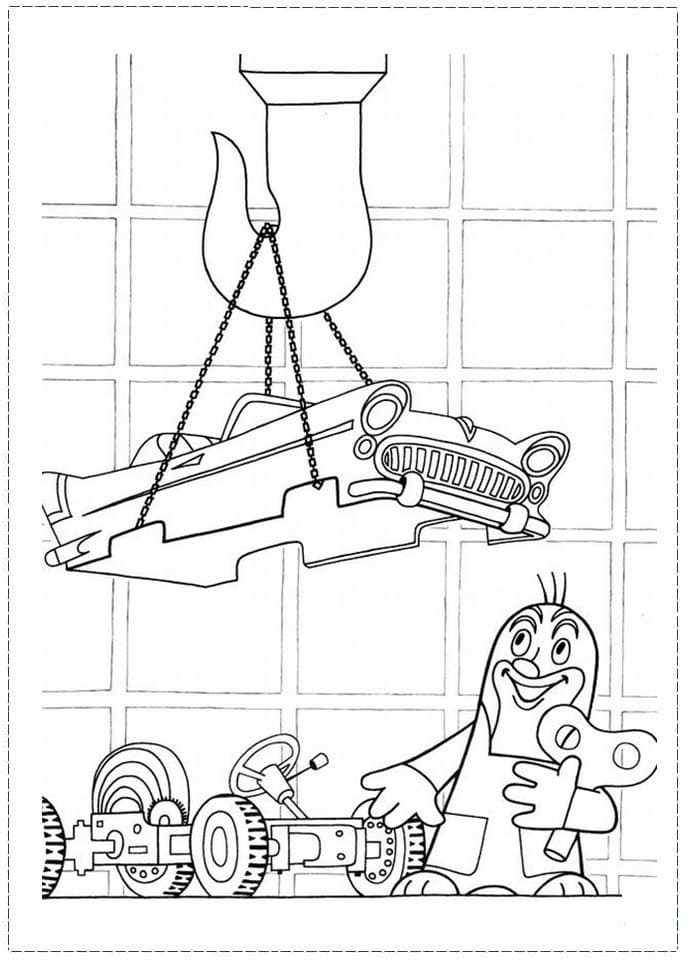 Krtek Tisknutelný Obrázek omalovánka