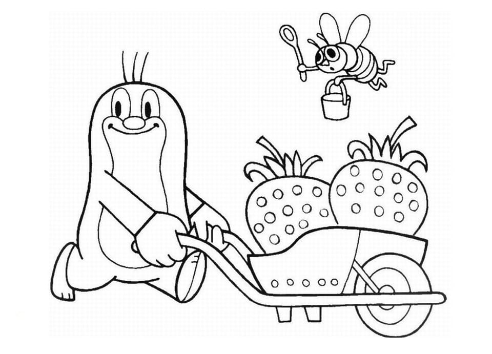 Krtek Zdarma omalovánka