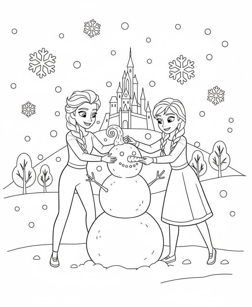 Milé Elsa a Anna omalovánka