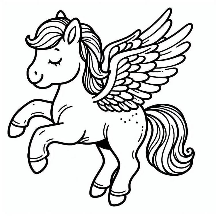 Nádherný Pegas omalovánka