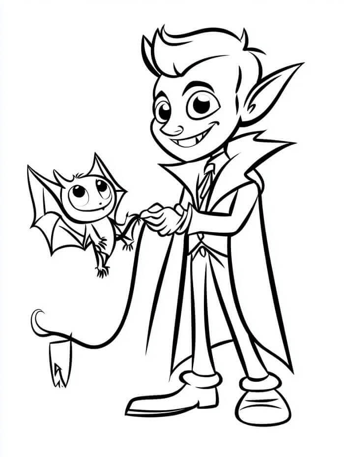 Netopýr a Upír omalovánka