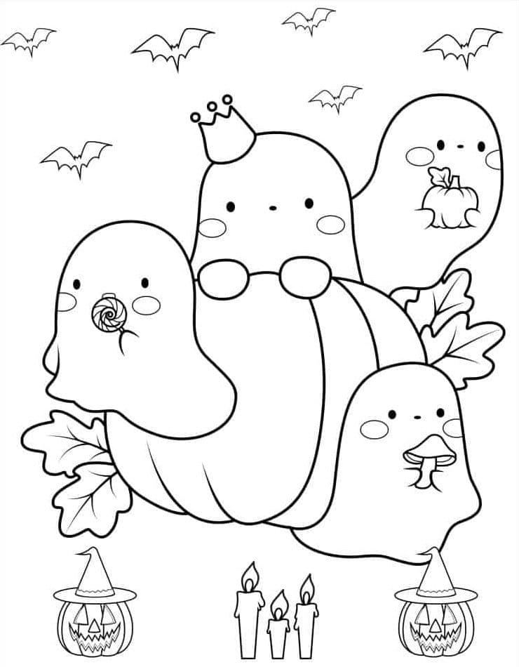 Obrázek Duch omalovánka