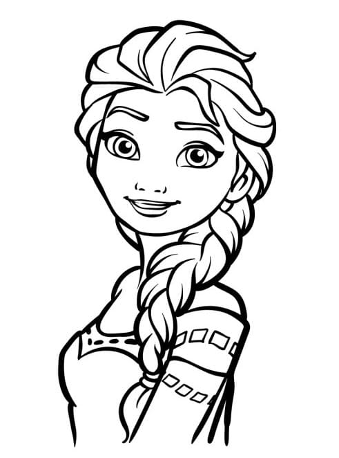 Obrázek Elsa omalovánka