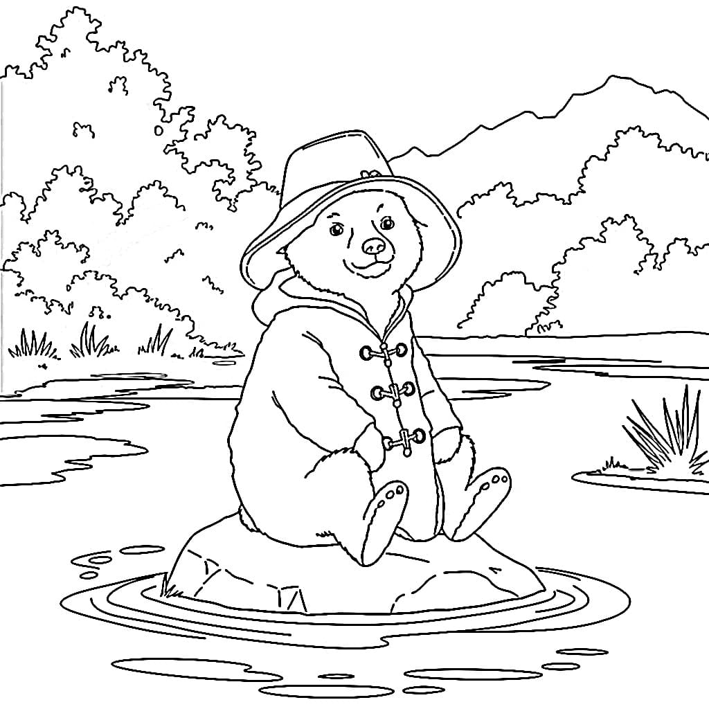 Obrázek Paddington omalovánka