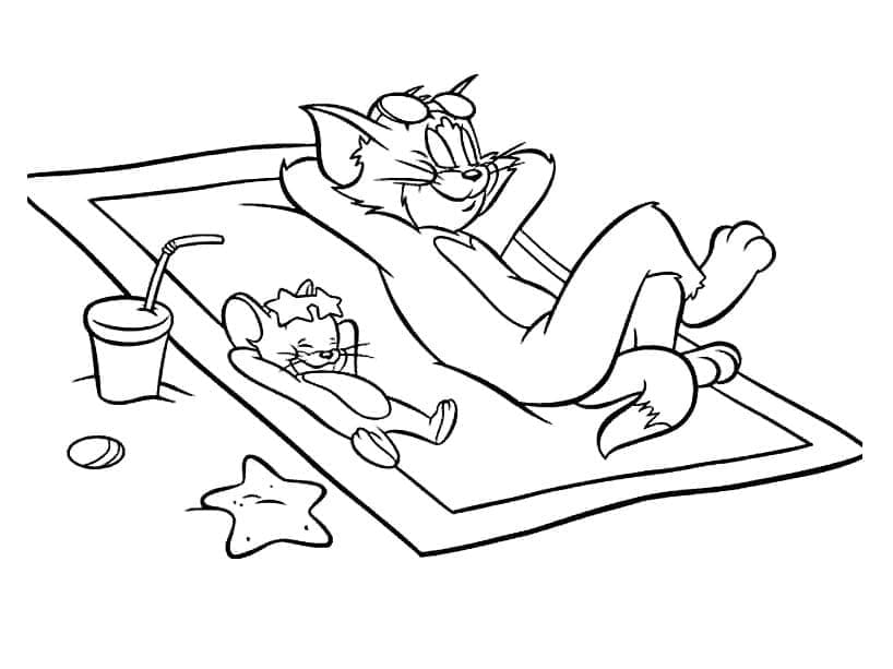 Obrázek Tom a Jerry omalovánka