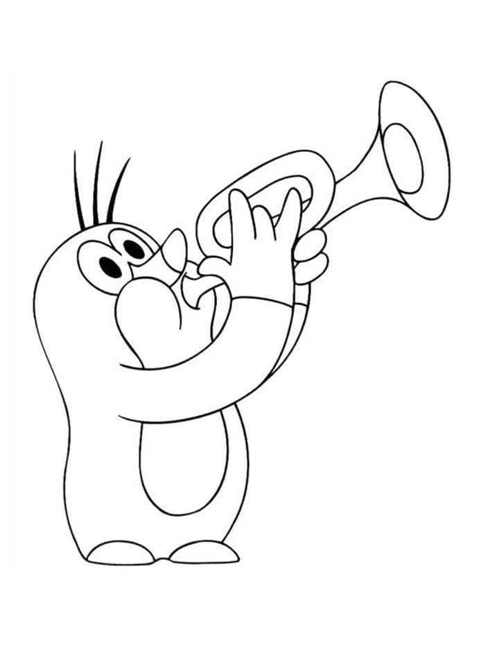 Okouzlující Krtek omalovánka