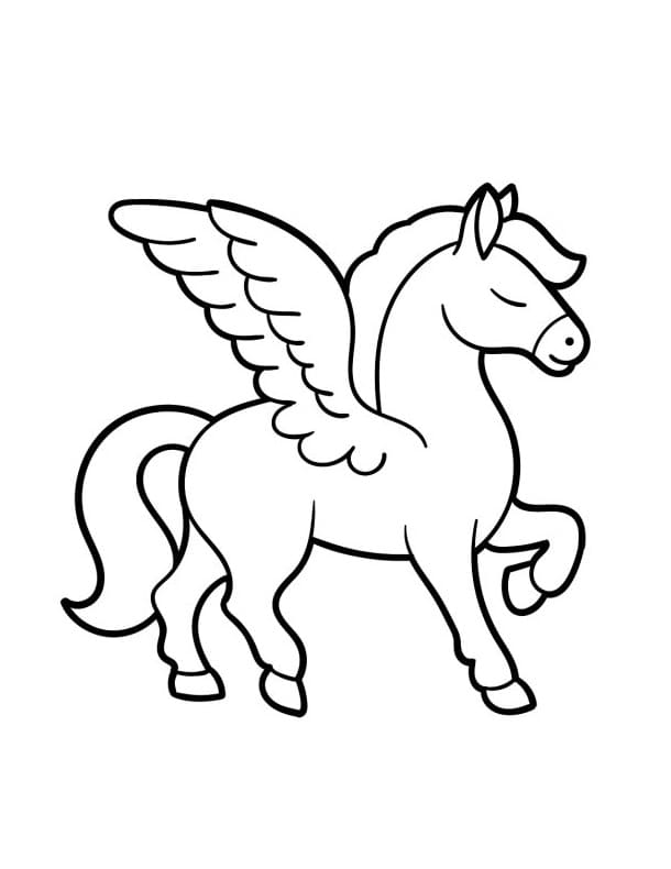 Okouzlující Pegas omalovánka