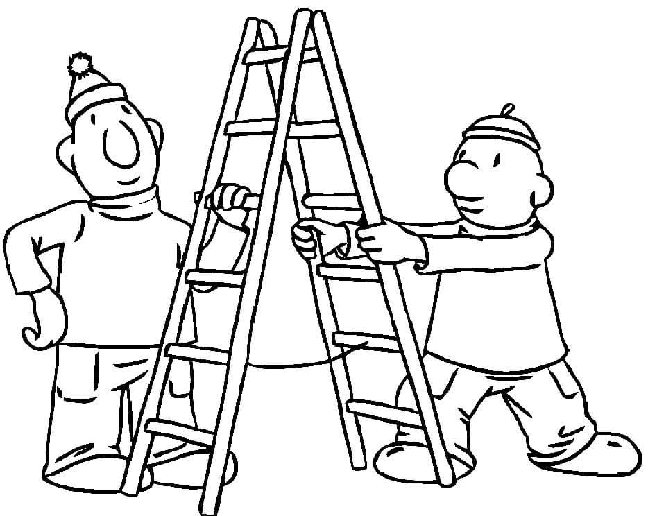 Pat a Mat Tisknutelný omalovánka