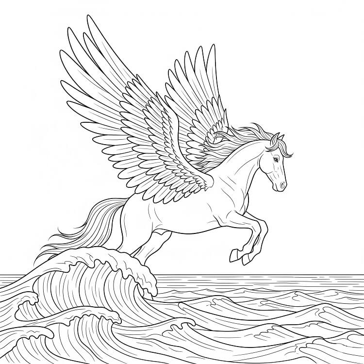 Pegas Tisknutelný omalovánka