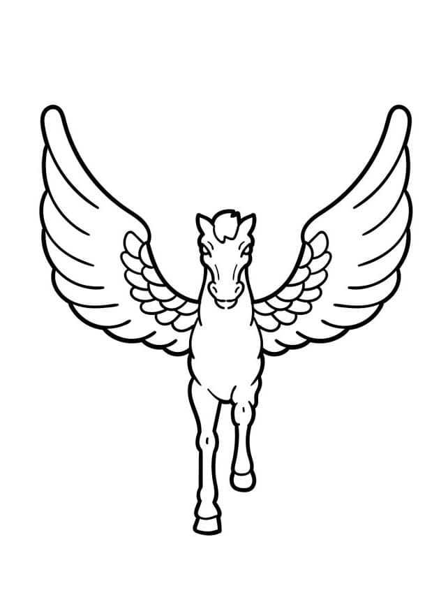 Pěkný Pegas omalovánka