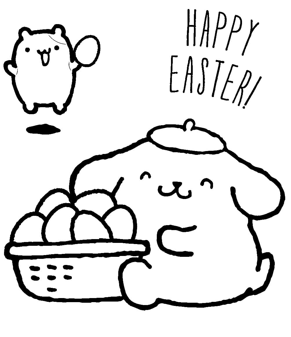 Pompompurin ze Sanrio omalovánka