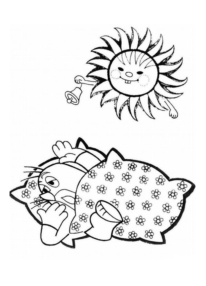 Přátelský Krtek omalovánka