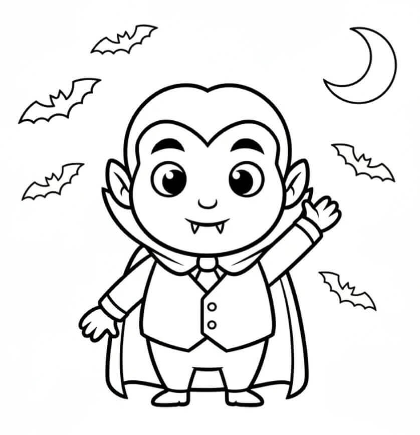 Přátelský Upír omalovánka