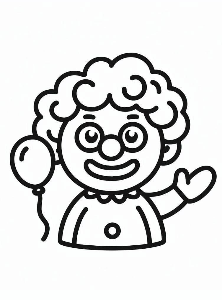 Příjemné Klaun omalovánka