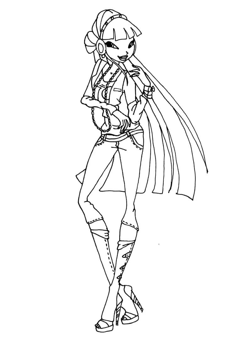 Roztomilá Musa Winx Club omalovánka