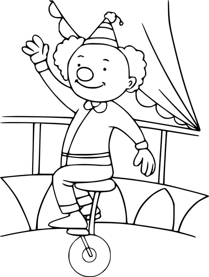 Roztomilé Klaun omalovánka