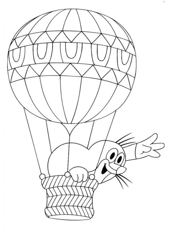 Roztomilý Krtek omalovánka