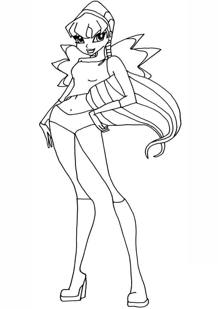 Skvělá Stella Winx Club omalovánka