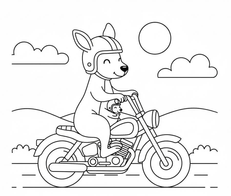 Snadný Klokan omalovánka