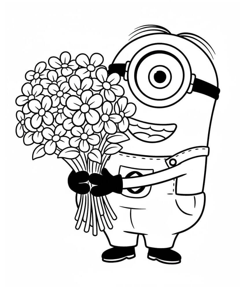 Snadný Minion omalovánka