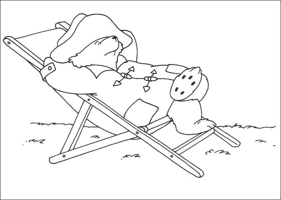 Spící Paddington omalovánka