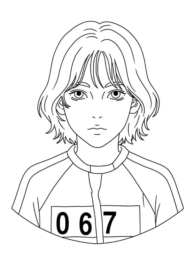 Squid Game Bez Poplatku omalovánka