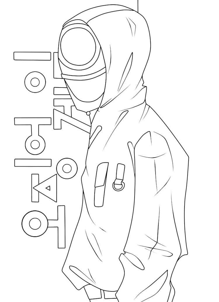 Squid Game Zdarma Tisknutelný omalovánka