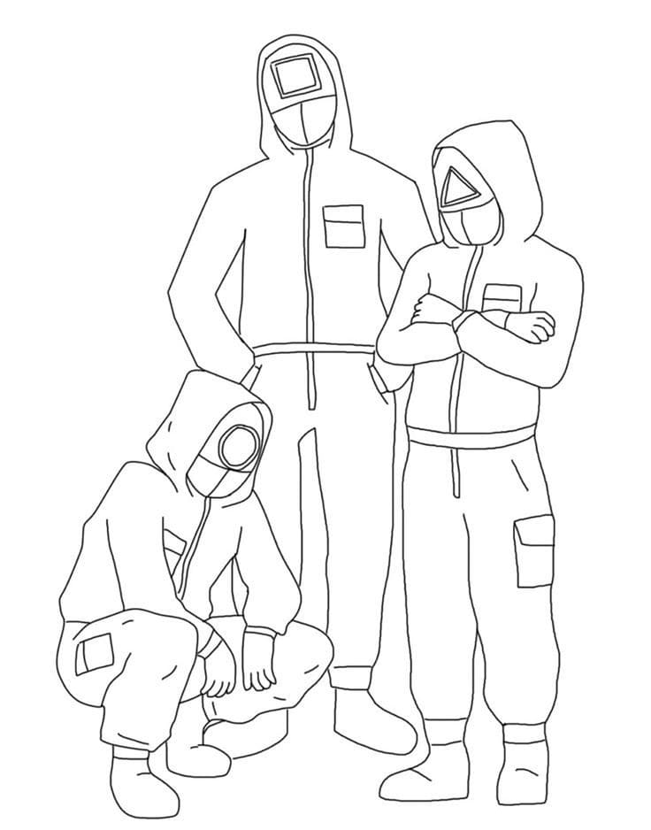 Squid Game Zdarma pro Děti omalovánka