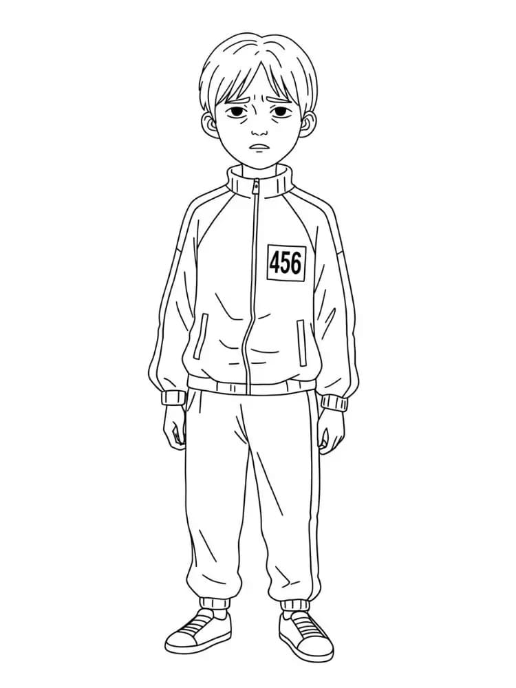 Tisk Squid Game omalovánka