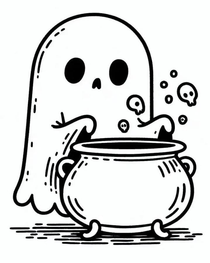 Tisknutelné Duch omalovánka