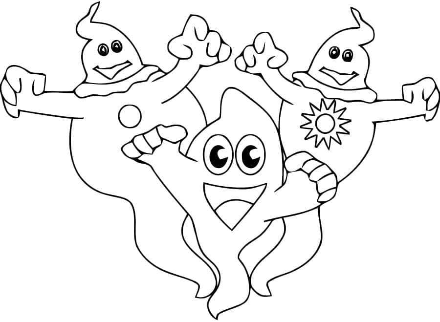 Tisknutelné Obrázek Duch omalovánka