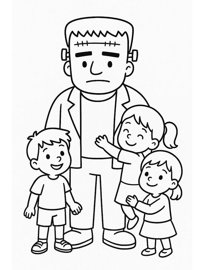 Tisknutelný Frankenstein omalovánka