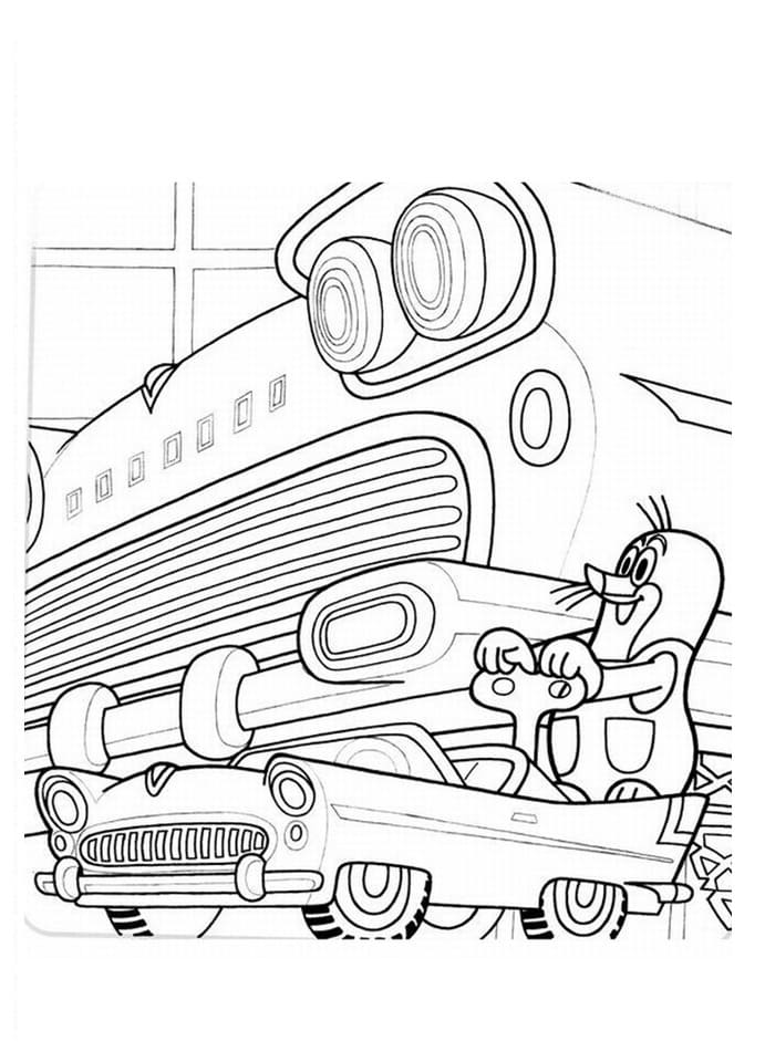 Tisknutelný Krtek pro Děti omalovánka