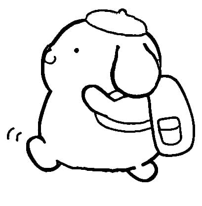 Tisknutelný Pompompurin omalovánka