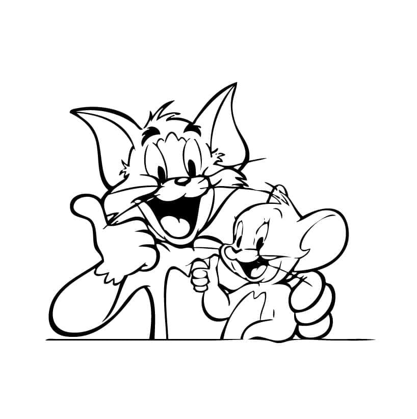 Tom a Jerry k Tisku omalovánka