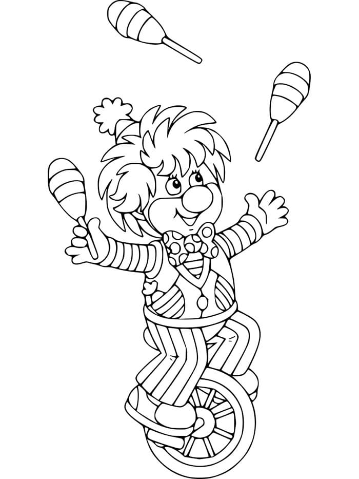 Velmi Roztomilé Klaun omalovánka