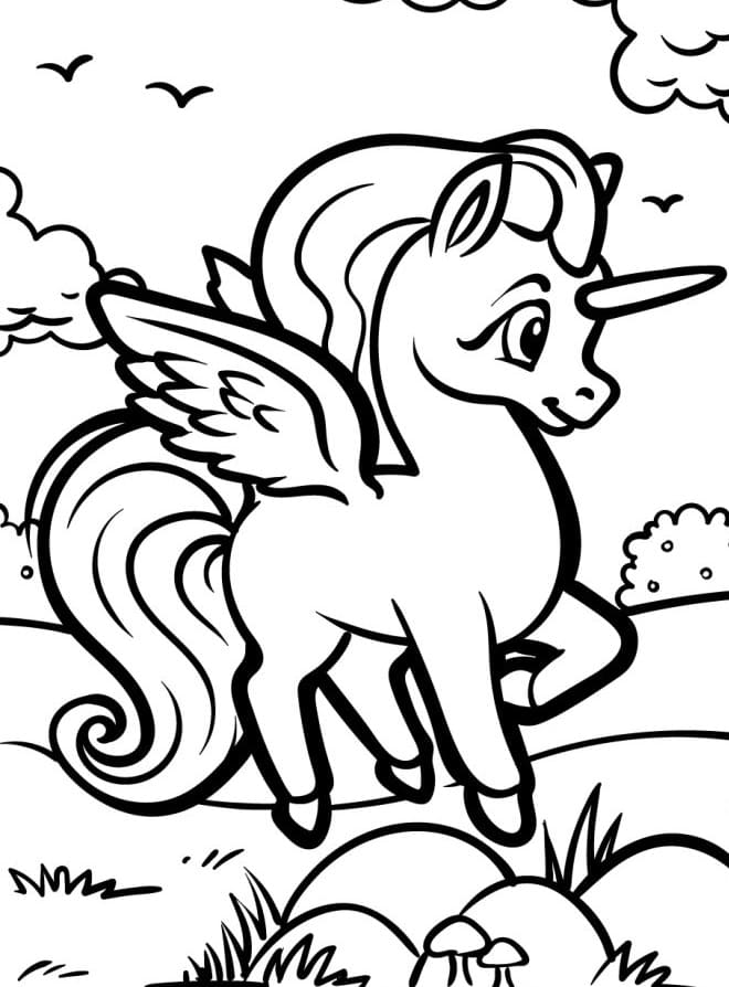 Velmi Roztomilý Pegas omalovánka