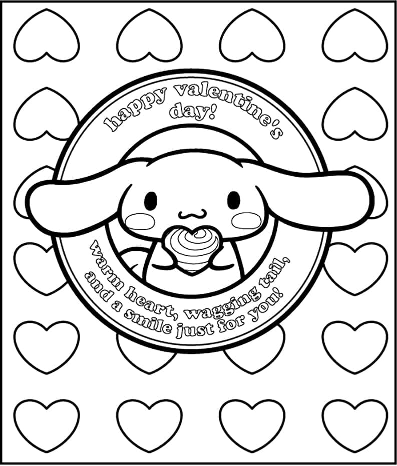 Vtipný Cinnamoroll omalovánka