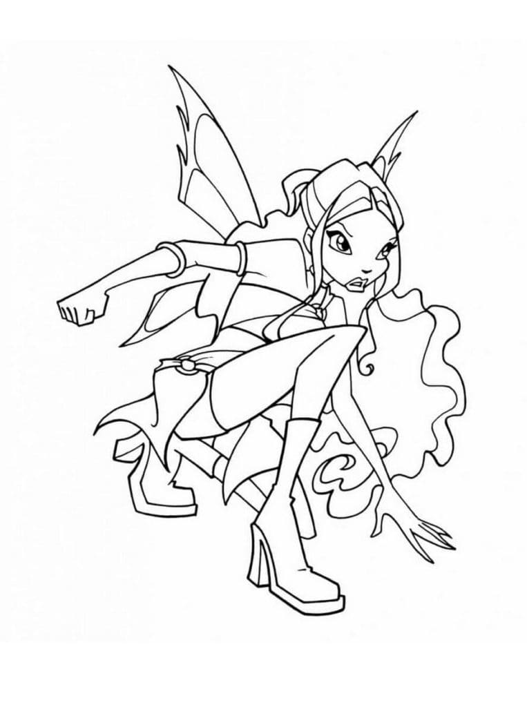 Winx Club Layla omalovánka