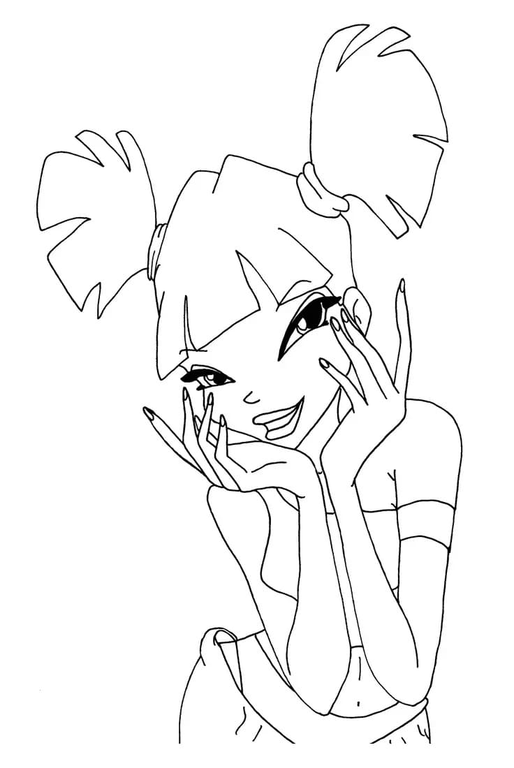 Winx Club Musa omalovánka