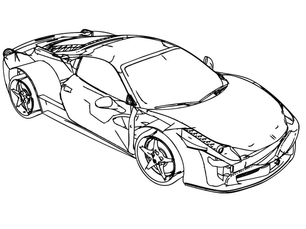 Zdarma Ferrari Tisknutelný omalovánka