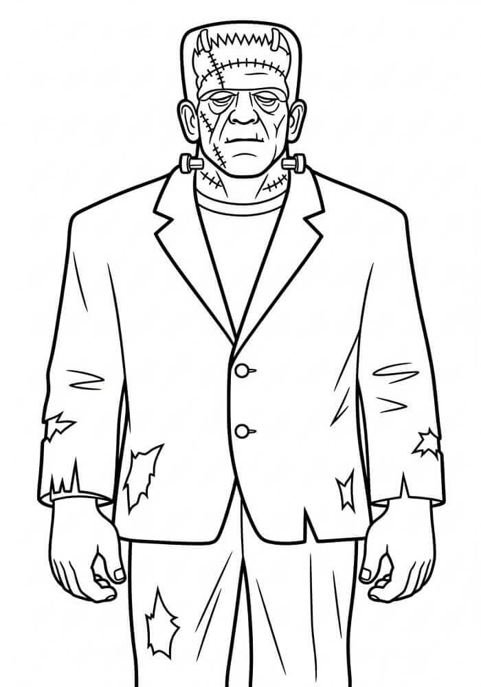 Zdarma Frankenstein Tisknutelný omalovánka