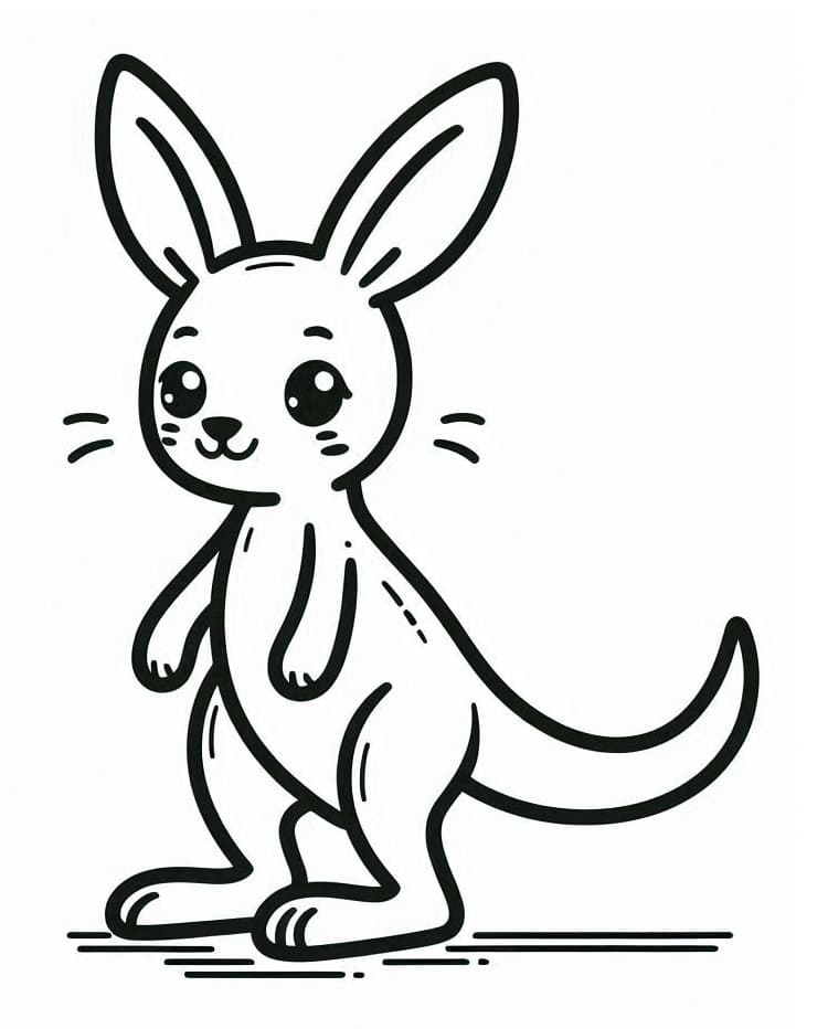 Zdarma Klokan omalovánka