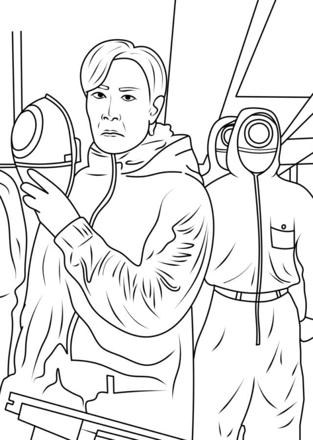 Zdarma Squid Game pro Děti omalovánka