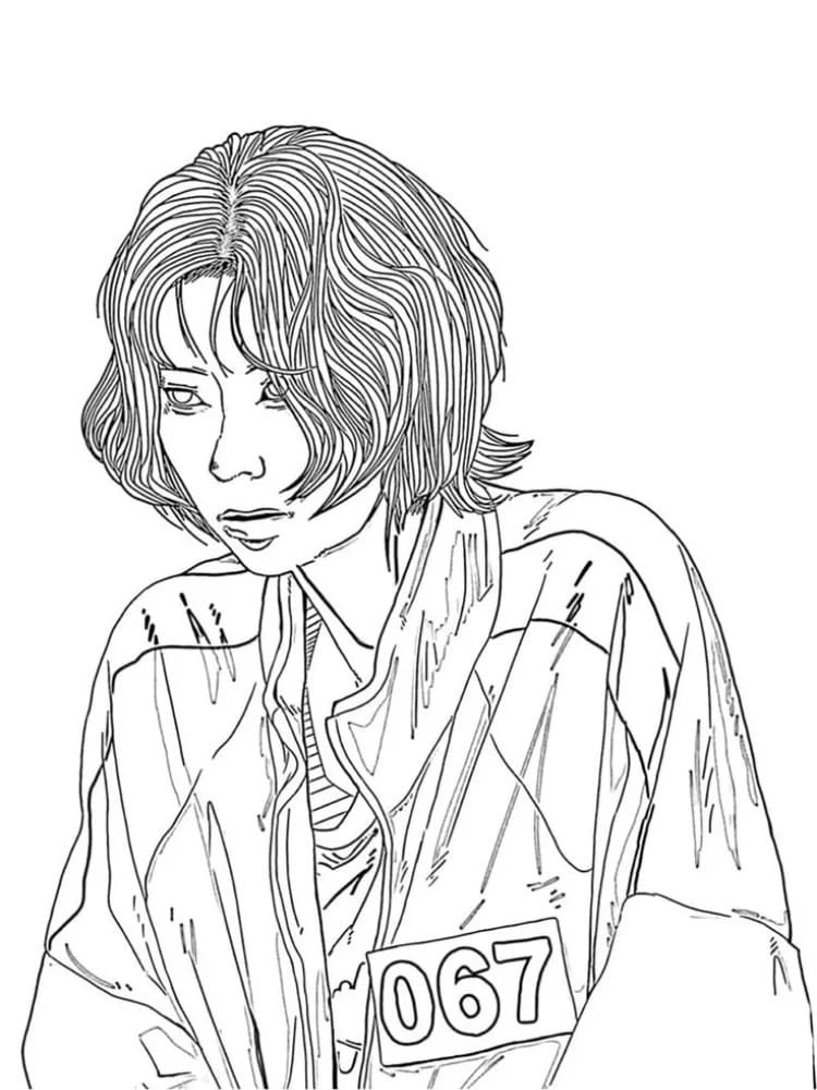 Zdarma Squid Game omalovánka