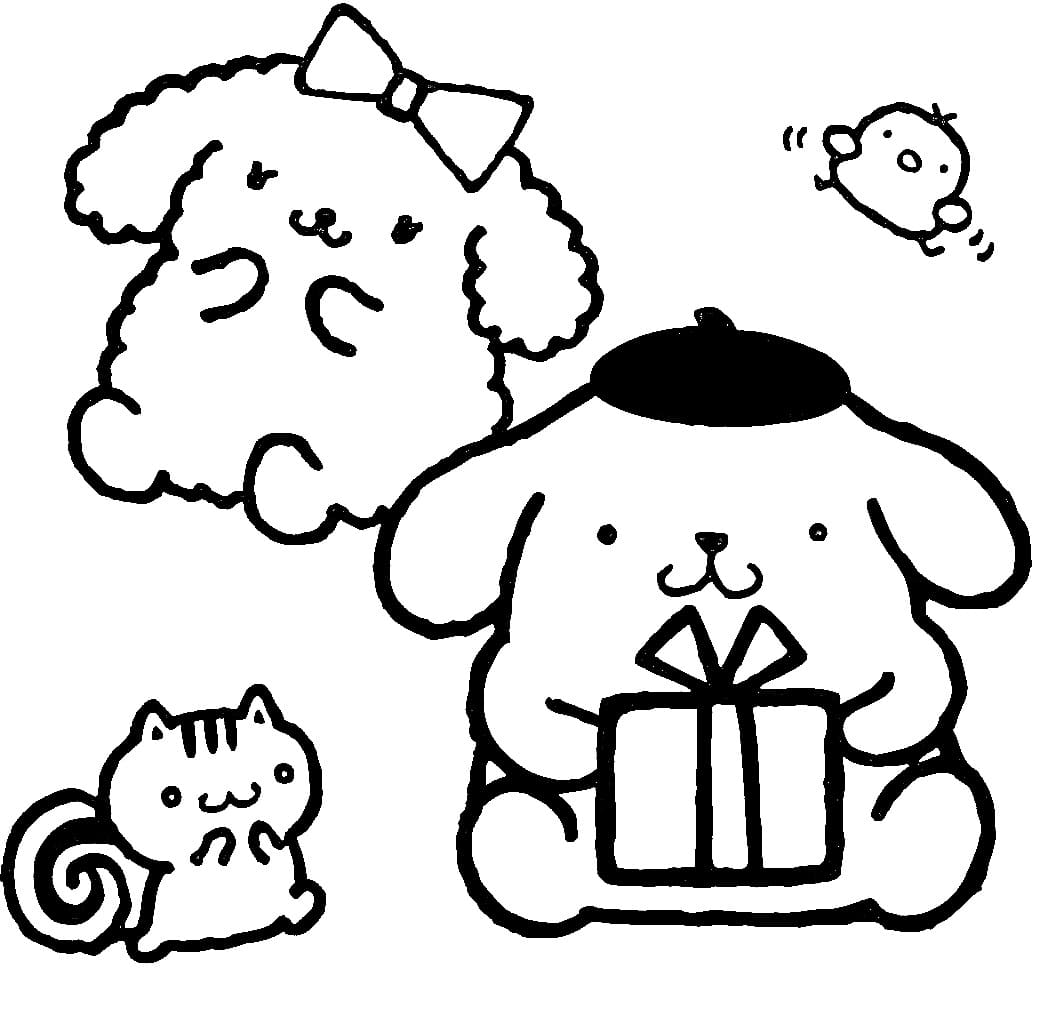 Zdarma Tisknutelný Pompompurin omalovánka