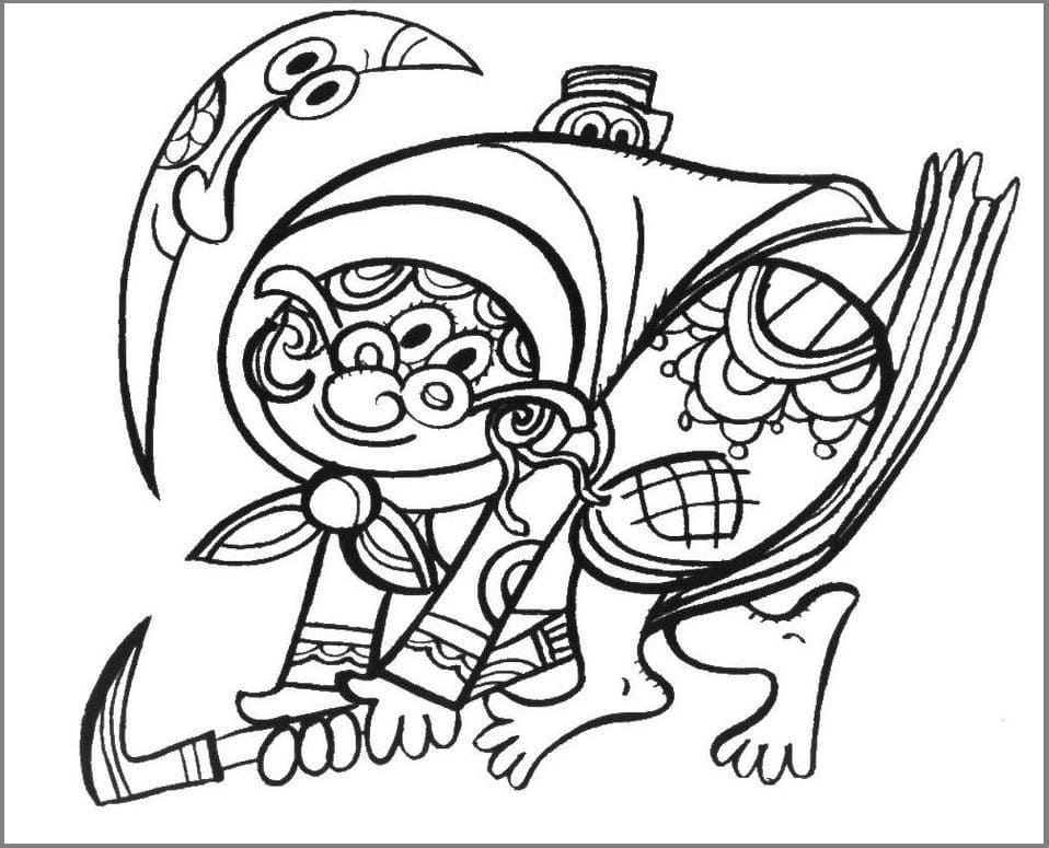 Zdarma Tisknutelný Večerníček omalovánka